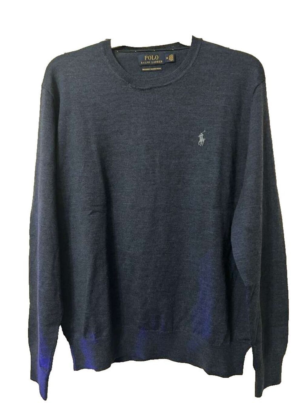 Polo Ralph Lauren Merino Wool Crewneck Sweater Mens Medium Pullover Long Sleeve